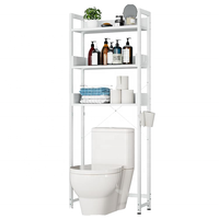 Étagère de rangement de support de toilette domestique en métal évolutif