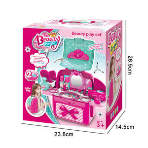 Sac à dos 2-en-1 avec kit de jeu cosmétique, jeu d'imitation puzzle pour enfants, accessoires de bijoux en plastique, jouets de beauté princesse, maquillage pour filles - Product Image 6