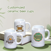 Tasse à bière en grès souvenir de l'Oktoberfest en céramique allemande personnalisée avec logo pour cadeau de festival à usage promotionnel