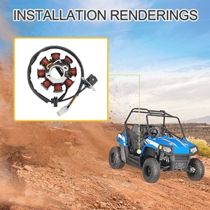 北极星RZR 170 RZR170 2009-2014 0454944 0454483的GOOFIT摩托车发动机发电机定子磁电机4线8线圈 - Product Image 6