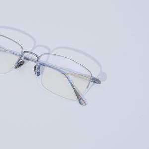 نظارات بصرية عالية الجودة خفيفة الوزن للغاية لقصر النظر للرجال والنساء إطارات نظارات القراءة الذهبية نصف الإطار التيتانيوم - Product Image 3