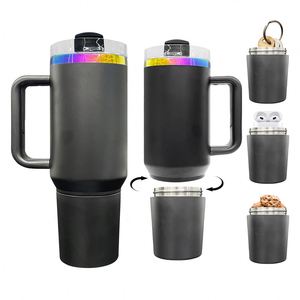 Botella de agua tipo tumbler H2.0 de 40 oz con compartimento secreto oculto en la base para guardar objetos de valor y aperitivos, vasos DIY, desde almacén de EE. UU. - Product Image 2