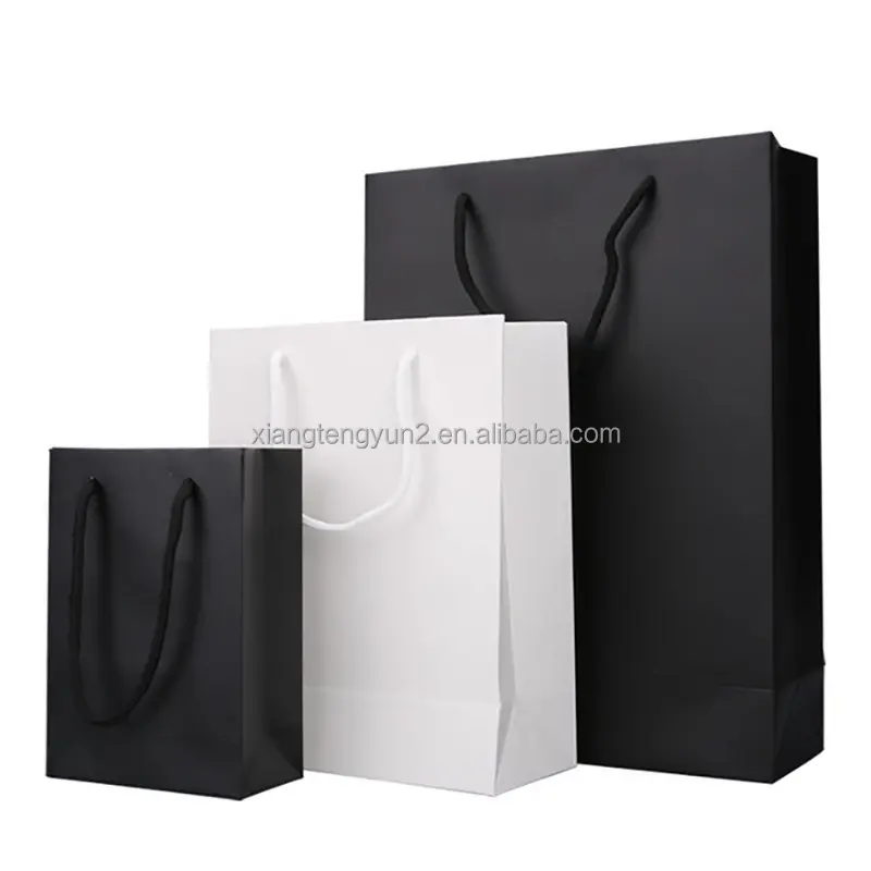 Butik pembe ambalaj hediye kağıt alışveriş çantası mini boy kağıt alışveriş çantası siyah kağıt alışveriş hediye çantası şerit yay ile