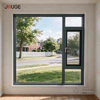 Fenêtre extérieure en aluminium JOUGE haut de gamme avec écran intégré CG110, paroi de 1,8 mm, cadre de 110 mm pour maison à économie d'énergie