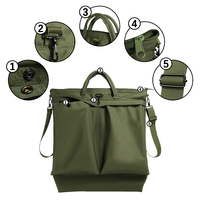 Sac de transport pour casque tactique, sac à bandoulière imperméable pour pilote/moto avec compartiment pour ordinateur portable, rangement MOLLE pour le vol et la conduite