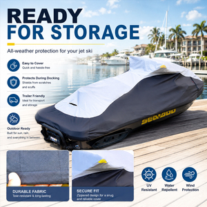 Housse de protection pour <span class=keywords><strong>jet</strong></span> <span class=keywords><strong>ski</strong></span> Bombardier SeaDoo RXT300/GTX300, tissu Oxford résistant à la neige, housse anti-poussière 280000598 - Product Image 3