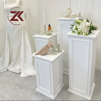 ZKAI En gros Socle en PVC blanc, support à fleurs détachable en acrylique pour mariage et événements