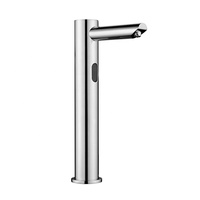 Robinet automatique moderne à capteur, distributeur de savon mousse, en laiton, à montage sur plan, monotrou, pour toilettes publiques et écoles