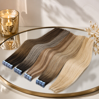 Extensions de cheveux à bandes adhésives ShangKai Russie, blond mélangé, 100g, prêtes à être expédiées