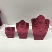 Expositor de Lujo de Terciopelo para Collares, Maniquí de Joyería para Escaparates de Tiendas, Soporte Personalizado con Logotipo, Fabricante OEM