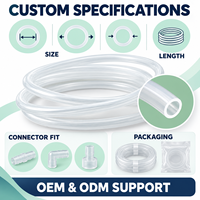Tuyau flexible en silicone transparent sur mesure OEM pour tire-lait, tube de remplacement pour accessoires de système de collecte de lait