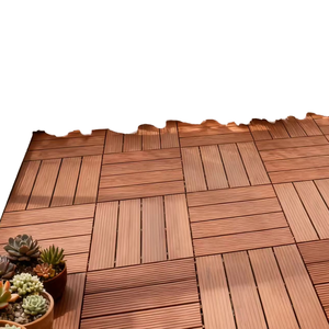 Modern 30x30 Spliced T Waterproof Asian Multilayer Interlocking Outdoor Floor Tiles <b>Decking</b> Anti-Slip <b>Brushed</b> - Product Image 1