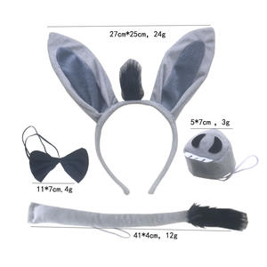 Déguisement d'halloween gris, avec oreilles de singe sur bandeau, déguisement pour la journée, Animal de noël, créatif - Product Image 6
