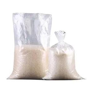 Çin fabrika yüksek kalite yeni tek kullanımlık dayanıklı pirinç şeffaf pp dokuma çuvallar