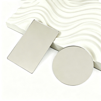 Miroir de poche carré/rond en acier inoxydable argenté, incassable, vierge, pour la vente en gros, avec support de gravure laser du logo