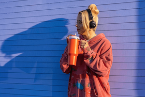 Gobelet isolé Reekoos 40oz avec poignée et <span class=keywords><strong>paille</strong></span> Cadeaux pour femmes Noël, anniversaire, Saint-Valentin 100% Anti-fuite - Product Image 3