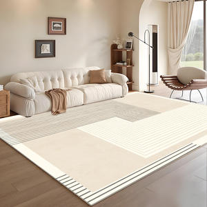 Tapis géométrique moderne rectangulaire imitation cachemire antidérapant pour salon et chambre, style crème, décoration intérieure 2025 - Product Image 5