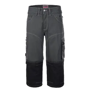 Vente en gros de vêtements de travail personnalisés de haute qualité pour les travailleurs d'usine de machines 100% coton cargo avec pantalons courts multi-poches pour hommes