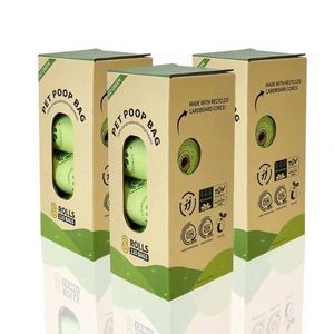 Sacs à déjections canines biodégradables en amidon de maïs, compostables, parfum lavande, petits, résistants et jetables - Product Image 1