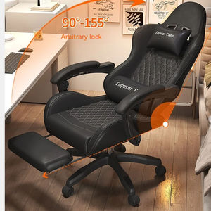Chaise de jeu ergonomique moderne minimaliste en cuir PVC <span class=keywords><strong>vert</strong></span>, mobilier de <span class=keywords><strong>bureau</strong></span> et de salle de jeux avec matériau en cuir PU et acier inoxydable - Product Image 4