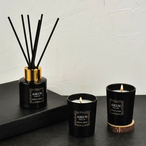 AIKUN Handmade Custom Premium 120 Days Long Lasting Soy Wax <b>Reed</b> <b>Diffuser</b> Scented Candle Set <b>for</b> Bedroom Living Room Villa Home - Product Image 2