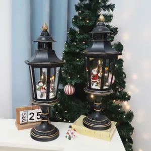 2024 Новый Ретро Рождественский блеск подарки музыкальный Снежный шар фонарь рождественские украшения