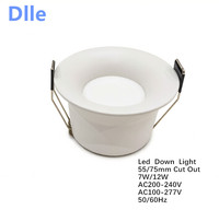 Downlight LED encastré de haute qualité 5W 7W 9W 12W COB LED 80Ra 90Ra en aluminium moulé blanc noir pour usage intérieur maison hôtel bureau
