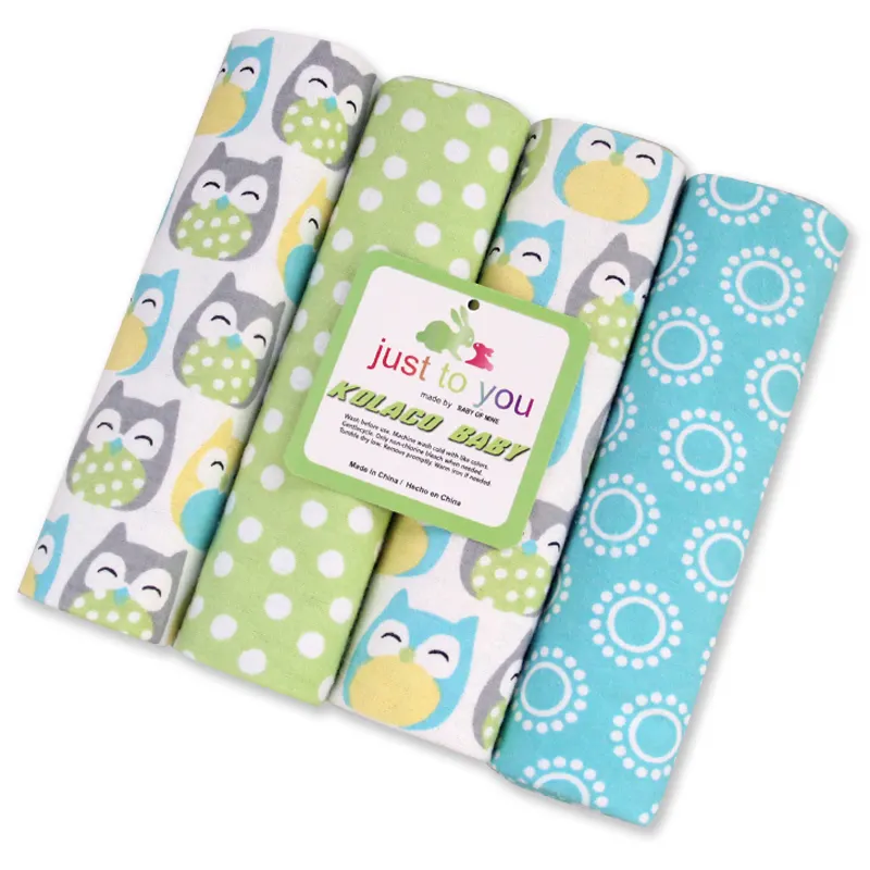 Baby Wrap Flannel Cotton Blanket 4 PCS New Kids Blanket Boutique Blanket Baby Four Seasons Applicable