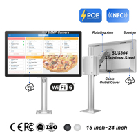 Tablette Android en acier inoxydable de 15,6 pouces, 4 Go de RAM, 64 Go de ROM, RK3588S2, écran tactile FHD de 215,6 pouces, IP65, pour restaurant, cuisine