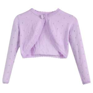 2024 venta al por mayor chica bloqueador solar cálido Top manga larga algodón tejido <span class=keywords><strong>Bolero</strong></span> baile suéter para niños - Product Image 5