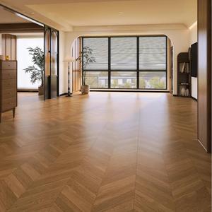 Carreaux de sol en porcelaine <span class=keywords><strong>imitation</strong></span> bois 800x800mm, design <span class=keywords><strong>parquet</strong></span> décoratif, finition mate rustique <span class=keywords><strong>pour</strong></span> <span class=keywords><strong>salon</strong></span> moderne. - Product Image 2