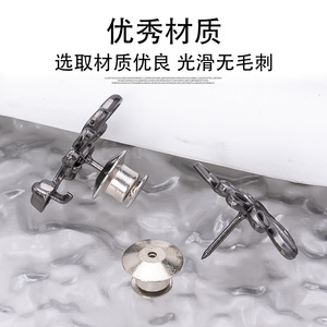 Waist-cinching metal frog closure, nail-free and sewing-free leaf-shaped <b>snap</b> <b>fastener</b>, a waist-cinching wonder for - Product Image 4