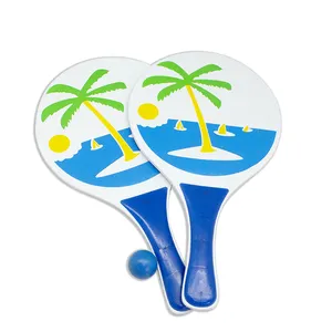 Beach Paddle Ball Set Wooden Beach Racket Paddle Game Indoor and Outdoor Yard Tennis Racquet for Family Kids Adults