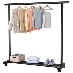 Porte-manteau métallique mobile du sol au plafond pour dortoir, balcon, rangement vertical, design moderne - Product Image 5