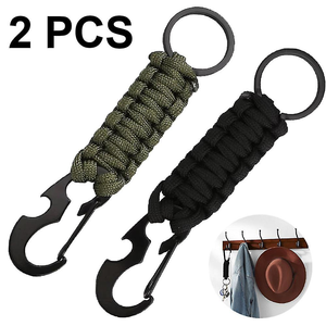 Promotional Carabiners Keychain Outdoor Keychain Ring Camping Carabiner with Strap Lanyard