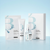 Ensemble de soins de la peau au collagène humain recombinant de type III pour peaux sensibles, hydratant, anti-rides, apaisant, réparateur des rougeurs, kit pour le visage