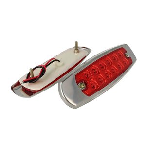 Luci di posizione laterali rosse 24V 12V, Kit luci per cofano con targa di cortesia per camion, autobus, barca, Van-car e moto/ - Product Image 2