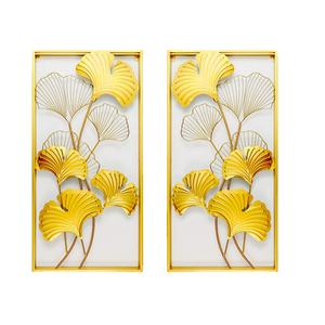 ทองตกแต่งผนังสำหรับบ้านจอแสดงผลศิลปะล็อบบี้บ้านห้องนอนและห้องนั่งเล่นกรอบศิลปะแขวนดอกไม้โลหะตกแต่ง<span class=keywords><strong>ผนัง</strong></span>บ้าน - Product Image 3