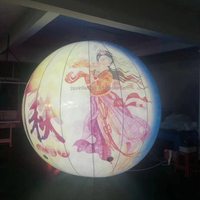Lumière LED, ballon géant gonflable flottant dans le ciel, ballon lune LED, ballon planète, ballon globe gonflable pour décoration