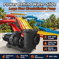 Pemasok Pompa Taman Air 4HP hingga 25HP Instalasi Mudah Perawatan Rendah Pompa Sirkulasi Pembuat Gelombang Taman Air Besar