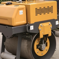 Rouleau compresseur vibrant à tambour unique autopropulsé entièrement hydraulique SR708 500 kg, largeur 720 mm, 20 kN, moteur essence Honda GX390