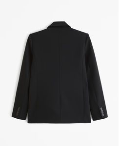 Manteau en velours tissé uni élégant noir à simple boutonnage avec poches intérieures pour femmes LEDUO - Product Image 2