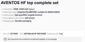 AVENTOS HF Top Set Completo 22F1802 Kit de Sistema de Puertas Abatibles Hacia Arriba con Cierre Suave y Torque de 10000-19300 Nm para Gabinetes Blu m - Product Image 4