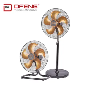 Nieuwe Eenvoudige Ontwerp Indoor Koperen Motor 18 Inch Voetstuk Mechanische Commerciële Stand Fan