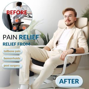 Cojín de asiento de gel de espuma viscoelástica ergonómica para hemorroides ortopédicas para sentarse durante mucho tiempo - Product Image 4
