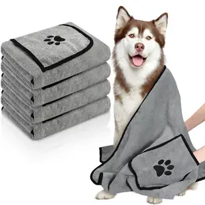 Vente en gros de serviettes de bain à séchage rapide pour chien