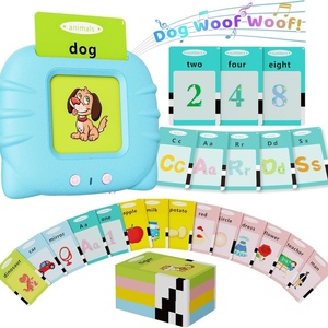Juguetes Cognitivos para Niños, Tarjetas de Memoria Interactivas con Voz, Máquina de Aprendizaje Temprano con Forma de Gato, Rompecabezas, Máquina de Tarjetas de Voz - Product Image 1