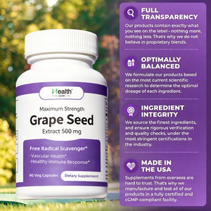 Cápsulas de Semillas de Uva Naturales, Fabricante de Suplementos OEM, Fórmula Antioxidante Antiarrugas para la Luminosidad de la Piel, Marca Privada, Venta al Por Mayor - Product Image 4