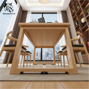 Table à manger rectangulaire en bois, nouvelle collection, meubles de maison tendance, prix le plus bas d'usine chinoise, sur mesure, en stock, expédition immédiate. - Product Image 4