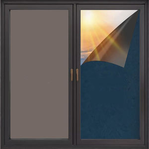<strong>Blackout</strong> Window Film with UV Blocking Anti-See Feature Privacy <strong>Vinyl</strong> for Glass Sun Heat Insulation Balcony Cover for Kitchen Use - Product Image 4